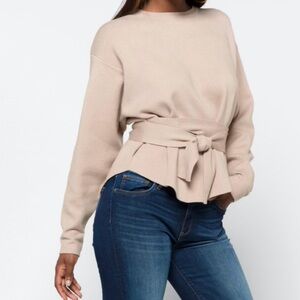 Nara Tie-Front Knit Sweater